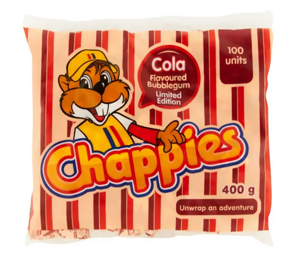 Chappies Cola flavoured bubblegum 100's Hubbe Central