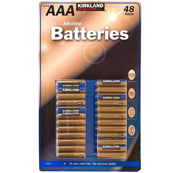 Kirkland Signature Alkaline AAA Batteries 48 Pack Hubbe Central