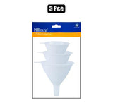 Kitchen-gadget funnels 3pc white