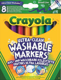 Crayola 8 Ultra-Clean Washable Broadline Markers | Ages 3+