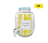 Glass Beverage Dispenser 4L