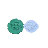 Hubbe Cookie Cutter - Happy Valentines Day Two Font with Hearts Embosser