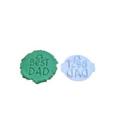 Hubbe Cookie Cutter - Best Dad with Top Hat Embosser