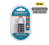 Padlock combination 35mm 8-digit