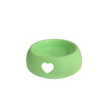 Hubbe 17cm Pet Bowl Matt Finish with Heart Cutout