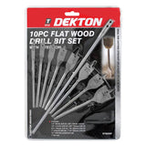 DEKTON 10PC Flat Wood Drill 6-10-13-16-20-22-25-32