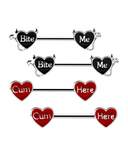 Stainless Steel Sexy Heart Nipple Piercings Set 1