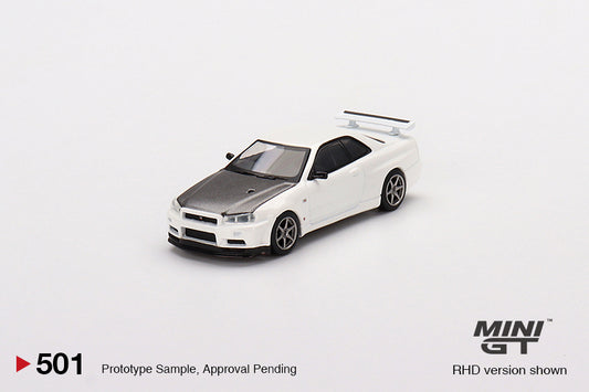 Mini GT Nissan Skyline GT-R V-Spec II N1 White 1:64