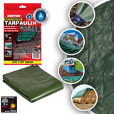 DEKTON Tarpaulin 12ft x 8ft 200 GSM PRO - Green