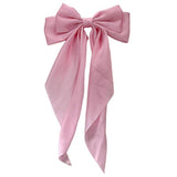 Large Satin Hair Bow Clip