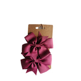 2 Piece Medium Hair Bow Clips -Asssorted Colours