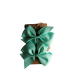 2 Piece Medium Hair Bow Clips -Asssorted Colours