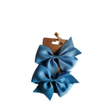 2 Piece Medium Hair Bow Clips -Asssorted Colours