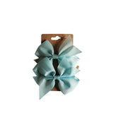 2 Piece Medium Hair Bow Clips -Asssorted Colours