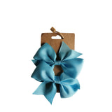 2 Piece Medium Hair Bow Clips -Asssorted Colours