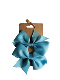 2 Piece Medium Hair Bow Clips -Asssorted Colours