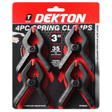 DEKTON 4PC 3" Spring Clamps