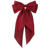 Large Satin Hair Bow Clip