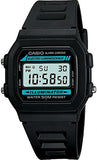 Casio W-86-1VQES Men's Chronograph Watch - Black