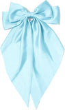 Large Satin Hair Bow Clip