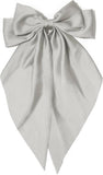 Large Satin Hair Bow Clip