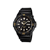 Casio Men's MRW-200H-1EVDF Black Resin Quartz Watch with Black Dial