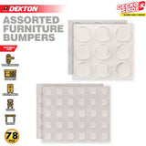 DEKTON Gecko Slide 78PC Assorted Furniture Bumpers - Clear