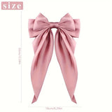 Large Satin Hair Bow Clip