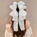 Large Bowknot Ribbon Hair Clip