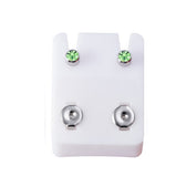 Birthstone Stainless Steel Surgical Stud Earrings -