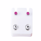 Birthstone Stainless Steel Surgical Stud Earrings -