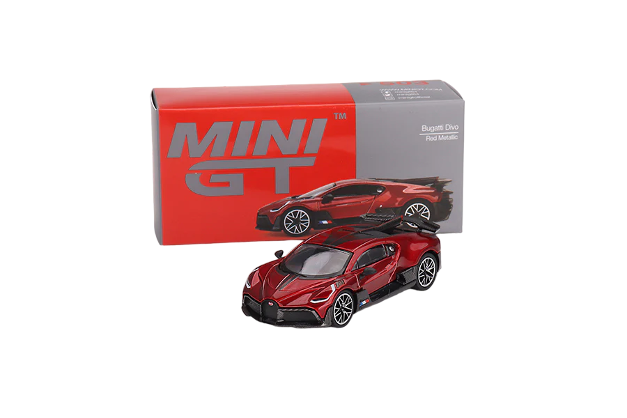 Mini GT Bugatti Divo Red Metallic 1:64 Model