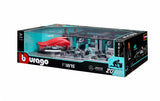 Burago 1:43 Mercedes F1W15 Formula 1 Deluxe Pit Set