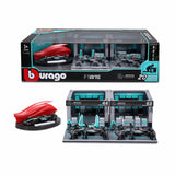 Burago 1:43 Mercedes F1W15 Formula 1 Deluxe Pit Set