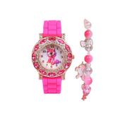 Unicorn Silicone Strap Watch & Beaded Bracelet Set