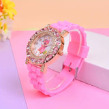 Unicorn Silicone Strap Watch & Beaded Bracelet Set