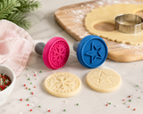 Star & Snowflake Cookie Embosser Stamp - 2 Pack
