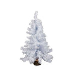 Tabletop Christmas Tree with Wooden Base 45cm (White)