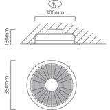 Eurolux Extractor Round Fan 350mm White