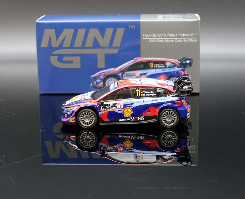 Mini GT Hyundai i20 N Rally1 2023 Rally MonteCarlo 1:64 Model