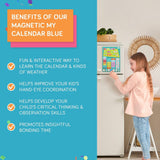 Fiesta Blue Magnetic Calendar