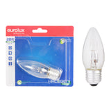 Eurolux - E27 28W Clear Candle Halogen Saver (Blister Pack)