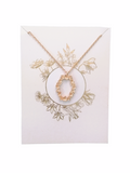 Golden Floral Initial  Pendant Necklace