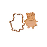Hubbe Cookie Cutter - Pappa Pig - Grandpa Pig