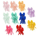 10 Piece Spiral Ribbon Hair Bow Clips