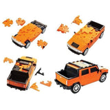 3D Hummer H2 Orange Puzzle 1:32 Scale - 70 Piece