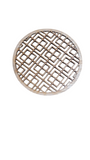 Wooden Round Grid Lines Coaster