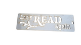Wooden Let's Read Again Bookmark Stencil