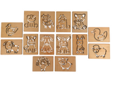 14 Piece Wooden Animal Stencils