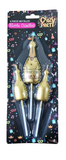 Crazy Party 3 Piece Metallic Bottle Birthday Candle Sets